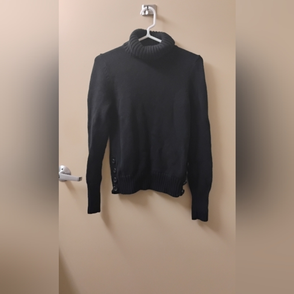 Ann Taylor LOFT Womens Black Turtleneck Sweater Sz XS